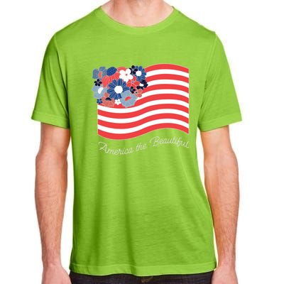 Americana America The Beautiful Flowers Gift Adult ChromaSoft Performance T-Shirt