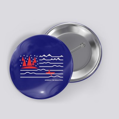 Americana America The Beautiful Sailing Ship Gift Button