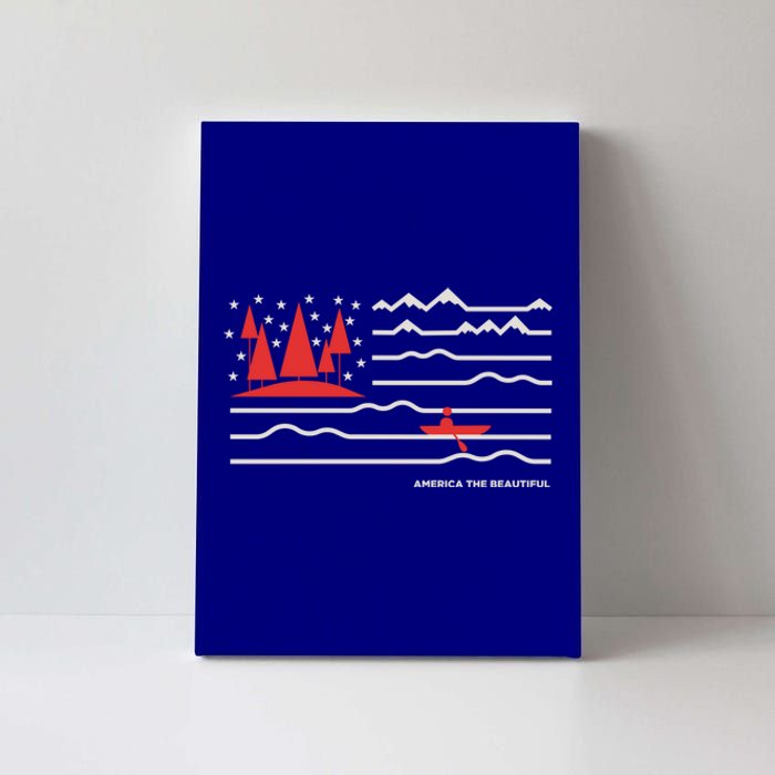 Americana America The Beautiful Sailing Ship Gift Canvas