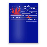 Americana America The Beautiful Sailing Ship Gift Poster