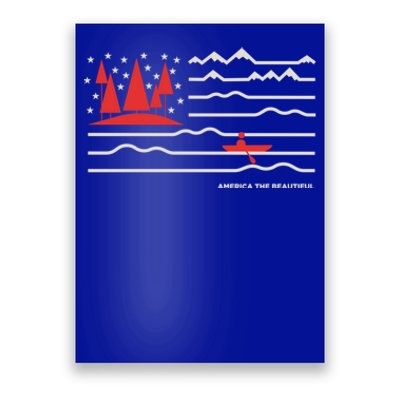 Americana America The Beautiful Sailing Ship Gift Poster