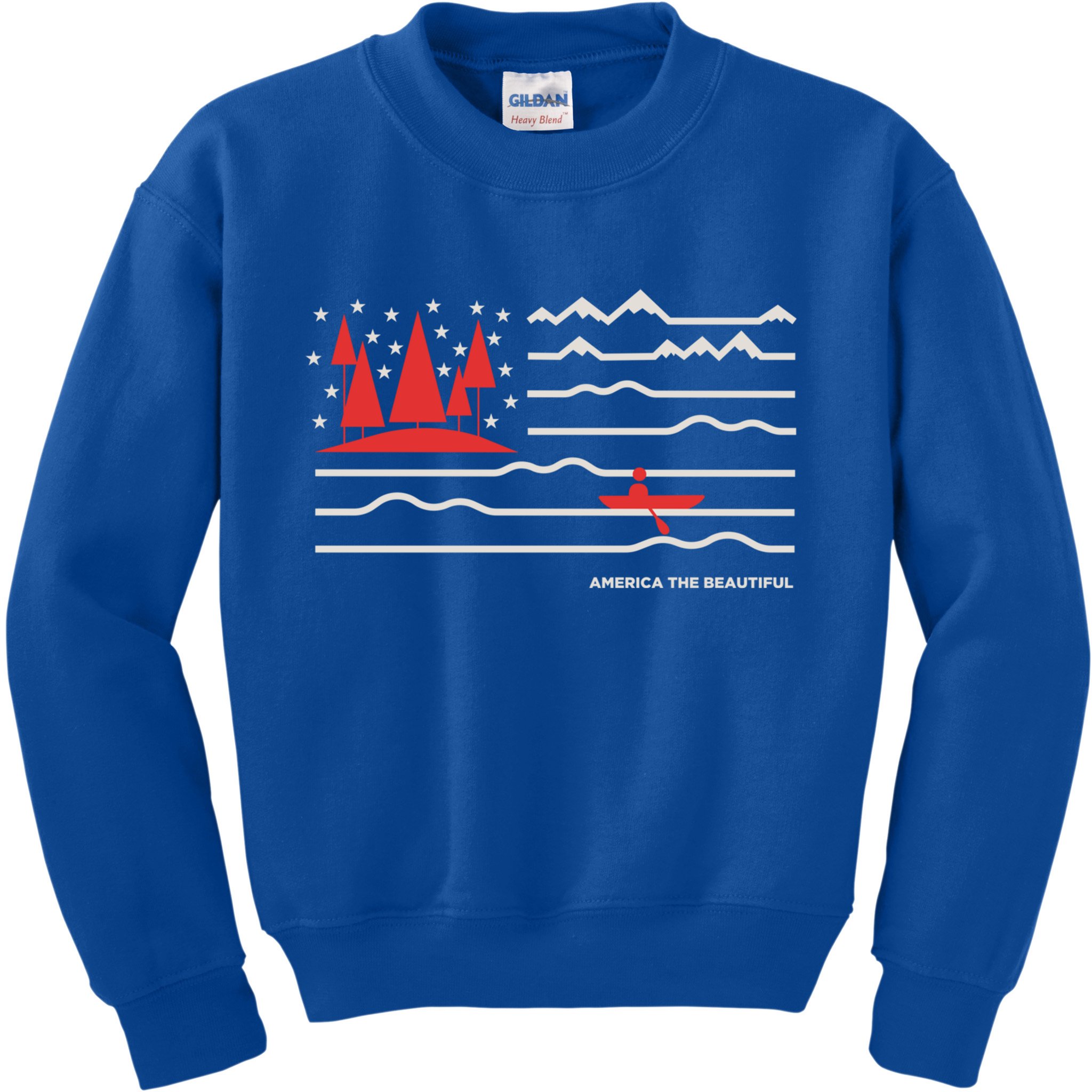 Americana America The Beautiful Sailing Ship Gift Kids Sweatshirt