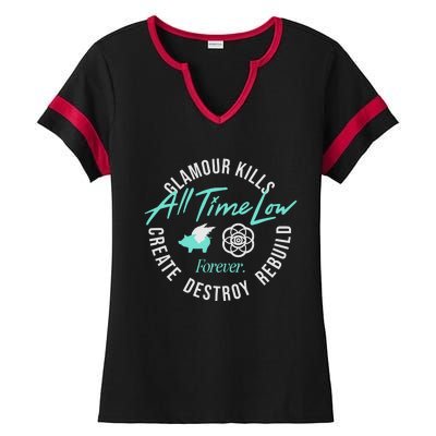 Alltimelowstore All Time Low X Glamour Kills Forever Ladies Halftime Notch Neck Tee