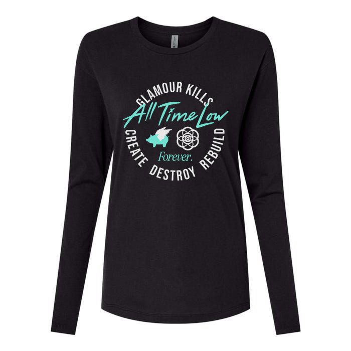 Alltimelowstore All Time Low X Glamour Kills Forever Womens Cotton Relaxed Long Sleeve T-Shirt