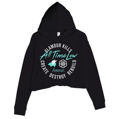 Alltimelowstore All Time Low X Glamour Kills Forever Crop Fleece Hoodie