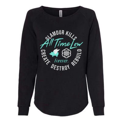 Alltimelowstore All Time Low X Glamour Kills Forever Womens California Wash Sweatshirt