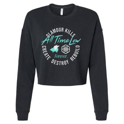 Alltimelowstore All Time Low X Glamour Kills Forever Cropped Pullover Crew