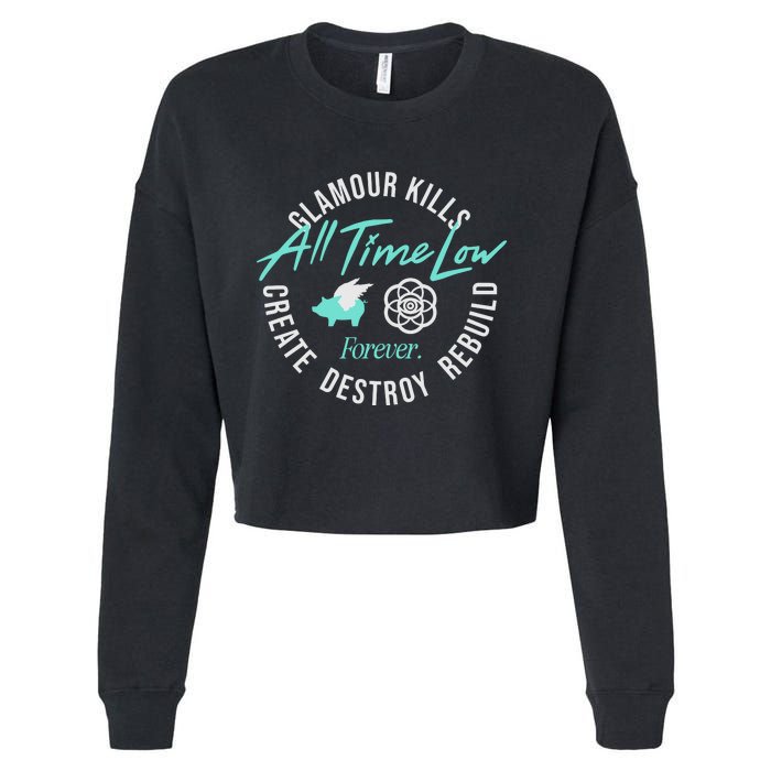 Alltimelowstore All Time Low X Glamour Kills Forever Cropped Pullover Crew