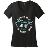 Alltimelowstore All Time Low X Glamour Kills Forever Women's V-Neck T-Shirt