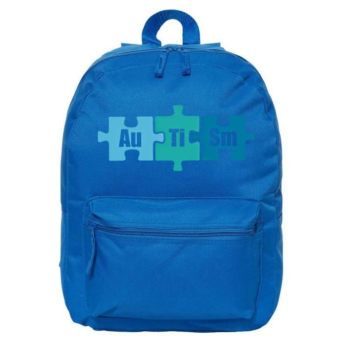 Autism Au Ti Sm Periodic Table Of Elets Science Meme Gift 16 in Basic Backpack