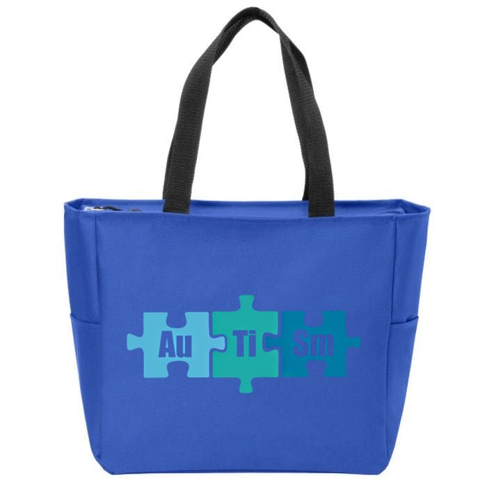 Autism Au Ti Sm Periodic Table Of Elets Science Meme Gift Zip Tote Bag