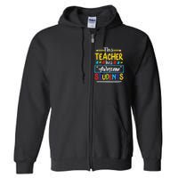 Autism Awareness THIS Teacher HAS AWESOME STUDENTS Puzzle Full Zip Hoodie