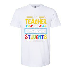 Autism Awareness THIS Teacher HAS AWESOME STUDENTS Puzzle Softstyle CVC T-Shirt