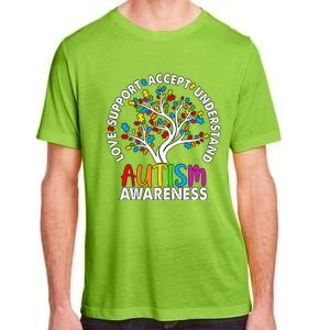 Autism Awareness Tree Love Support Accept Understand Adult ChromaSoft Performance T-Shirt