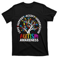 Autism Awareness Tree Love Support Accept Understand T-Shirt