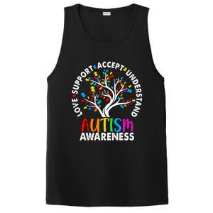 Autism Awareness Tree Love Support Accept Understand PosiCharge Competitor Tank