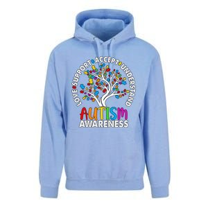 Autism Awareness Tree Love Support Accept Understand Unisex Surf Hoodie