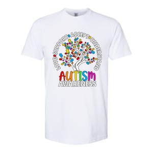 Autism Awareness Tree Love Support Accept Understand Softstyle CVC T-Shirt