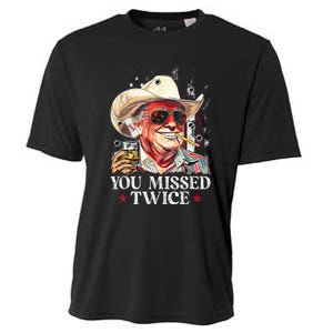 Assassination Attempt Trump 2024 You Missed Twice Cooling Performance Crew T-Shirt