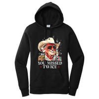 Assassination Attempt Trump 2024 You Missed Twice Women's Pullover Hoodie