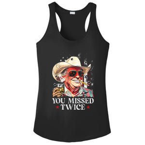 Assassination Attempt Trump 2024 You Missed Twice Ladies PosiCharge Competitor Racerback Tank