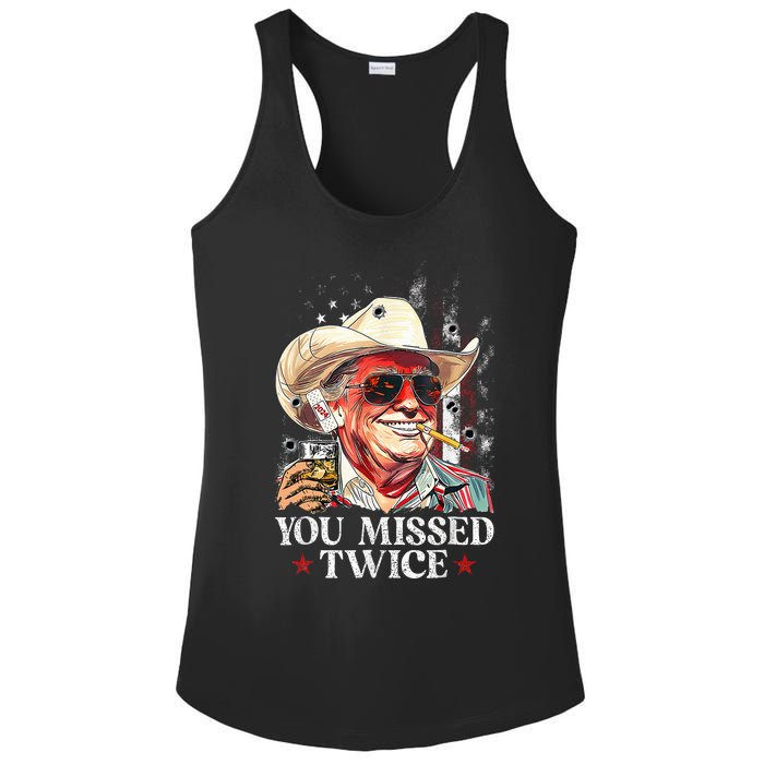 Assassination Attempt Trump 2024 You Missed Twice Ladies PosiCharge Competitor Racerback Tank