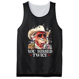 Assassination Attempt Trump 2024 You Missed Twice Mesh Reversible Basketball Jersey Tank