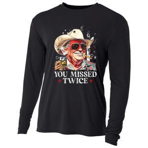 Assassination Attempt Trump 2024 You Missed Twice Cooling Performance Long Sleeve Crew