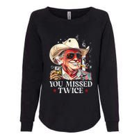 Assassination Attempt Trump 2024 You Missed Twice Womens California Wash Sweatshirt