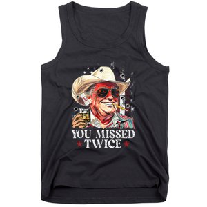 Assassination Attempt Trump 2024 You Missed Twice Tank Top