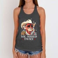 Assassination Attempt Trump 2024 You Missed Twice Women's Knotted Racerback Tank