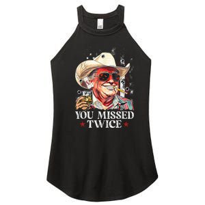 Assassination Attempt Trump 2024 You Missed Twice Women's Perfect Tri Rocker Tank