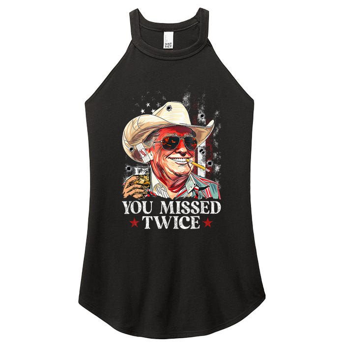 Assassination Attempt Trump 2024 You Missed Twice Women's Perfect Tri Rocker Tank