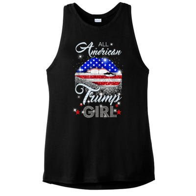 All American Trump Girl Design Ladies PosiCharge Tri-Blend Wicking Tank