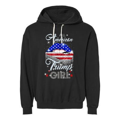 All American Trump Girl Design Garment-Dyed Fleece Hoodie