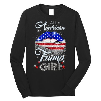 All American Trump Girl Design Long Sleeve Shirt