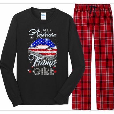 All American Trump Girl Design Long Sleeve Pajama Set