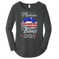 All American Trump Girl Design Women's Perfect Tri Tunic Long Sleeve Shirt