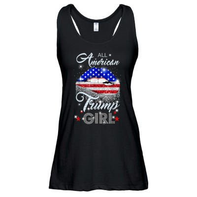 All American Trump Girl Design Ladies Essential Flowy Tank