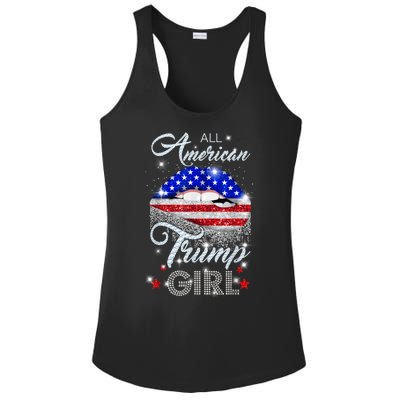 All American Trump Girl Design Ladies PosiCharge Competitor Racerback Tank