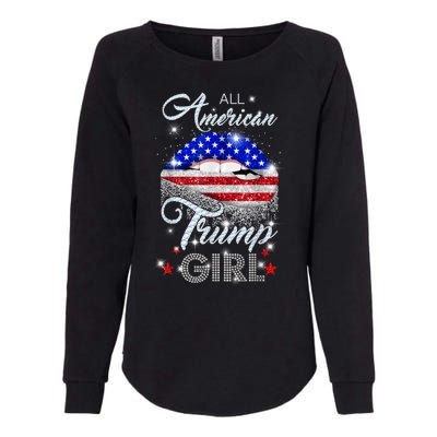 All American Trump Girl Design Womens California Wash Sweatshirt