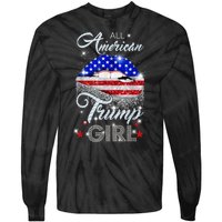 All American Trump Girl Design Tie-Dye Long Sleeve Shirt