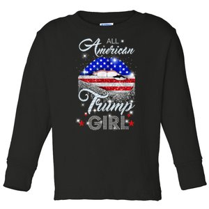 All American Trump Girl Design Toddler Long Sleeve Shirt