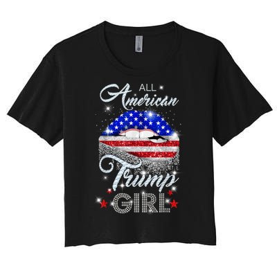 All American Trump Girl Design Women's Crop Top Tee