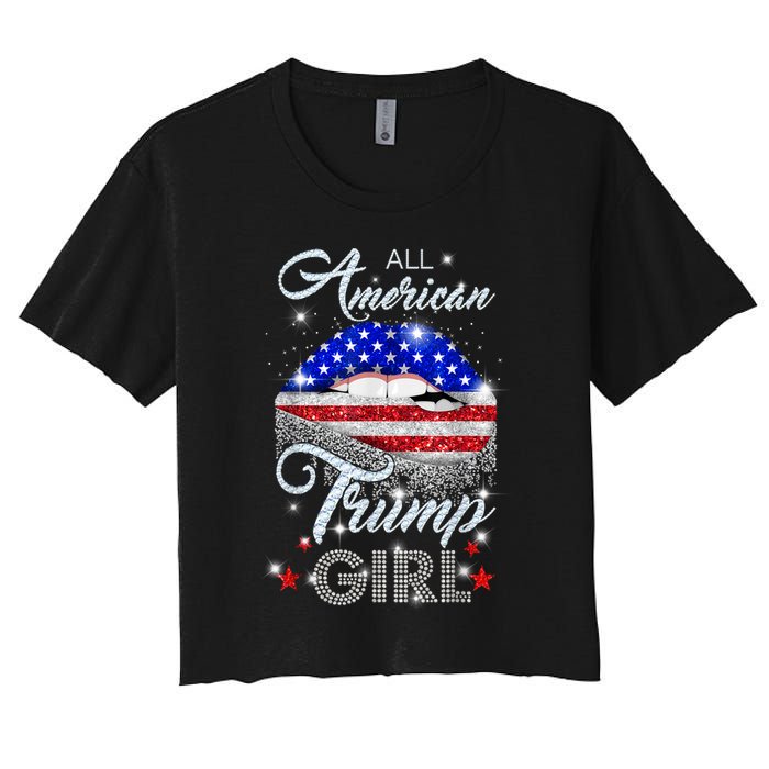 All American Trump Girl Design Women's Crop Top Tee