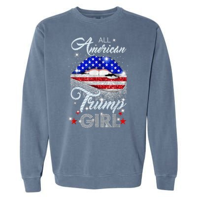 All American Trump Girl Design Garment-Dyed Sweatshirt