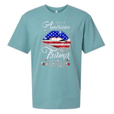 All American Trump Girl Design Sueded Cloud Jersey T-Shirt