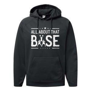 All About That Base Cheerleading Cheerleader Cheer Coach Performance Fleece Hoodie