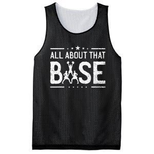 All About That Base Cheerleading Cheerleader Cheer Coach Mesh Reversible Basketball Jersey Tank