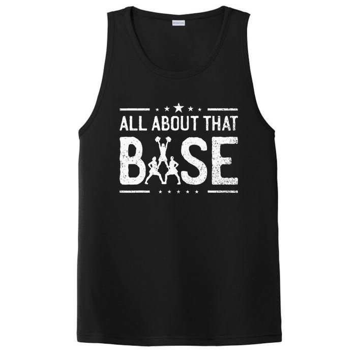 All About That Base Cheerleading Cheerleader Cheer Coach PosiCharge Competitor Tank